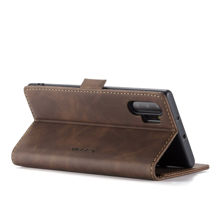 CaseMe-013 Multifunctional Horizontal Flip Leather Case with Card Slot & Holder & Wallet for Galaxy Note 10+(Coffee) - Galaxy Phone Cases by CaseMe | Online Shopping South Africa | PMC Jewellery | Buy Now Pay Later Mobicred