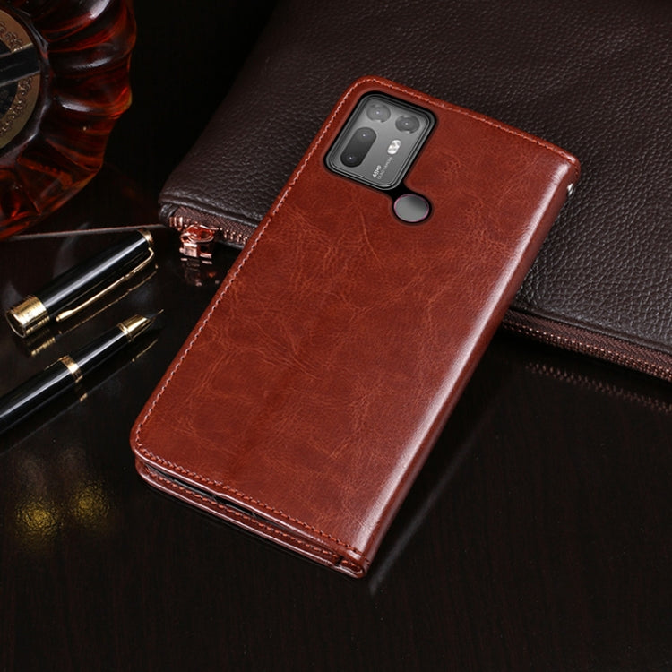 For HTC Desire 20+ idewei Crazy Horse Texture Horizontal Flip Leather Case with Holder & Card Slots & Wallet(Sky Blue) - free shipping - PMC Jewellery - Order now!
