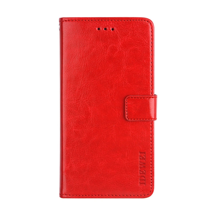 For HTC Desire 20+ idewei Crazy Horse Texture Horizontal Flip Leather Case with Holder & Card Slots & Wallet(Red) - HTC by idewei | Online Shopping South Africa | PMC Jewellery | Buy Now Pay Later Mobicred