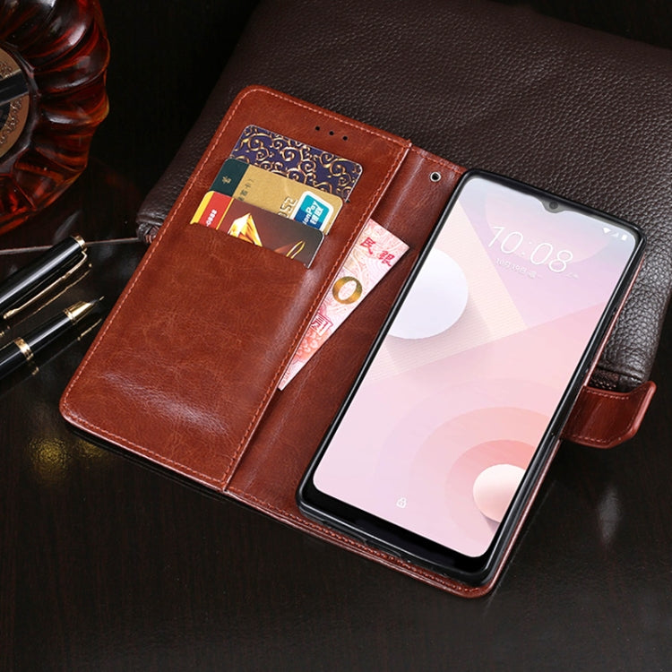 For HTC Desire 20+ idewei Crazy Horse Texture Horizontal Flip Leather Case with Holder & Card Slots & Wallet(Red) - HTC by idewei | Online Shopping South Africa | PMC Jewellery | Buy Now Pay Later Mobicred