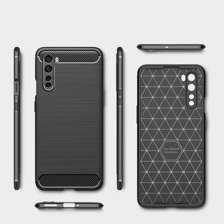 For OnePlus Nord Brushed Texture Carbon Fiber TPU Case(Navy Blue) - OnePlus Cases by PMC TechLife | Online Shopping South Africa | PMC TechLife