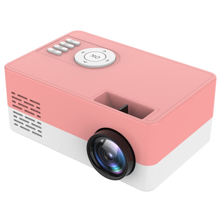 J15 1920 x 1080P HD Household Mini LED Projector with Tripod Mount Support AV / HDMI x 1 / USB x1 / TF x 1, Plug Type:US Plug(Pink White) - Mini Projector by PMC Jewellery | Online Shopping South Africa | PMC Jewellery | Buy Now Pay Later Mobicred