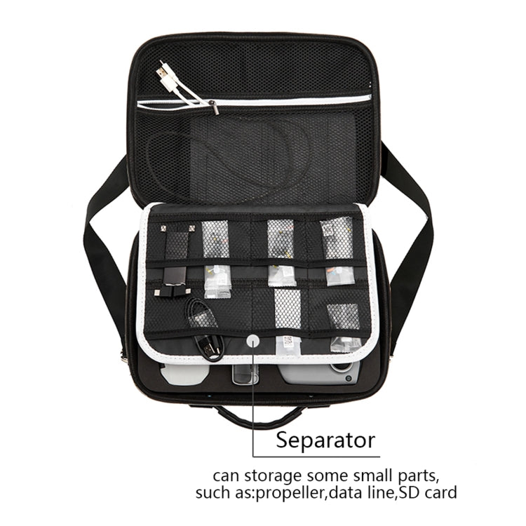 Multi-function PU Shoulder Storage Bag Suitcase with Baffle For DJI Mavic Mini 2(Red Liner) - Carry Cases & Bags by PMC TechLife | Online Shopping South Africa | PMC TechLife | Buy Now Pay Later Mobicred