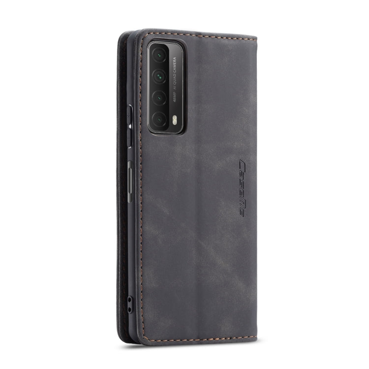 For Huawei P Smart 2021 CaseMe-013 Multifunctional Retro Frosted Horizontal Flip Leather Case with Card Slot & Holder & Wallet(Black) - Huawei Cases by CaseMe | Online Shopping South Africa | PMC Jewellery | Buy Now Pay Later Mobicred