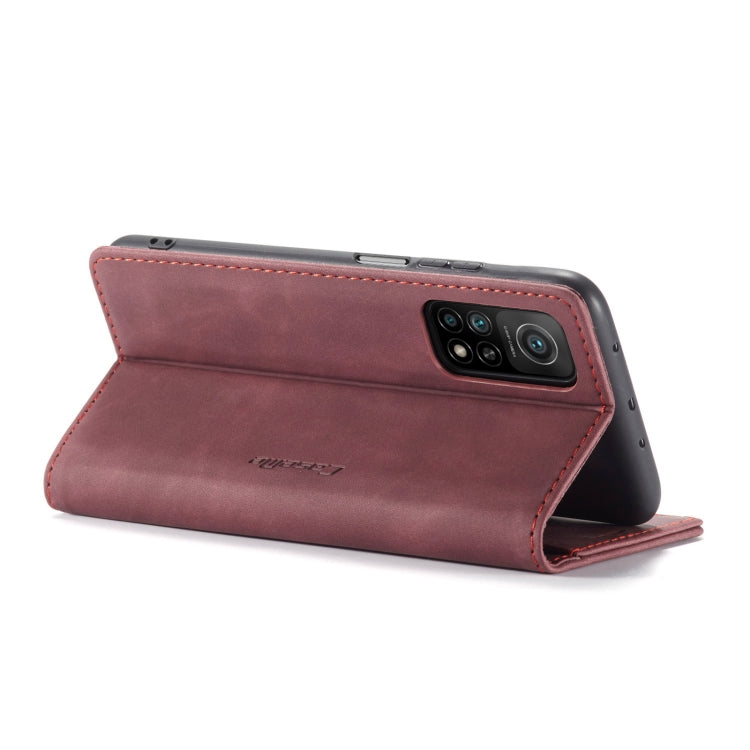 For Xiaomi Mi 10T 5G / 10T Pro 5G CaseMe-013 Multifunctional Retro Frosted Horizontal Flip Leather Case with Card Slot & Holder & Wallet(Wine Red) - Xiaomi Cases by CaseMe | Online Shopping South Africa | PMC Jewellery | Buy Now Pay Later Mobicred