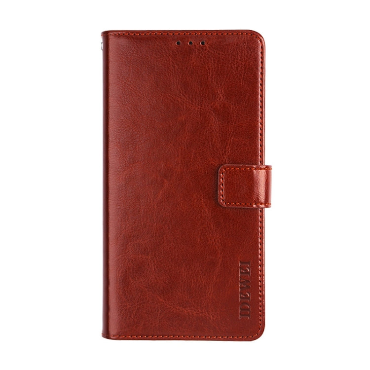 For Meizu M10 idewei Crazy Horse Texture Horizontal Flip Leather Case with Holder & Card Slots & Wallet(Brown) - Meizu by idewei | Online Shopping South Africa | PMC Jewellery | Buy Now Pay Later Mobicred