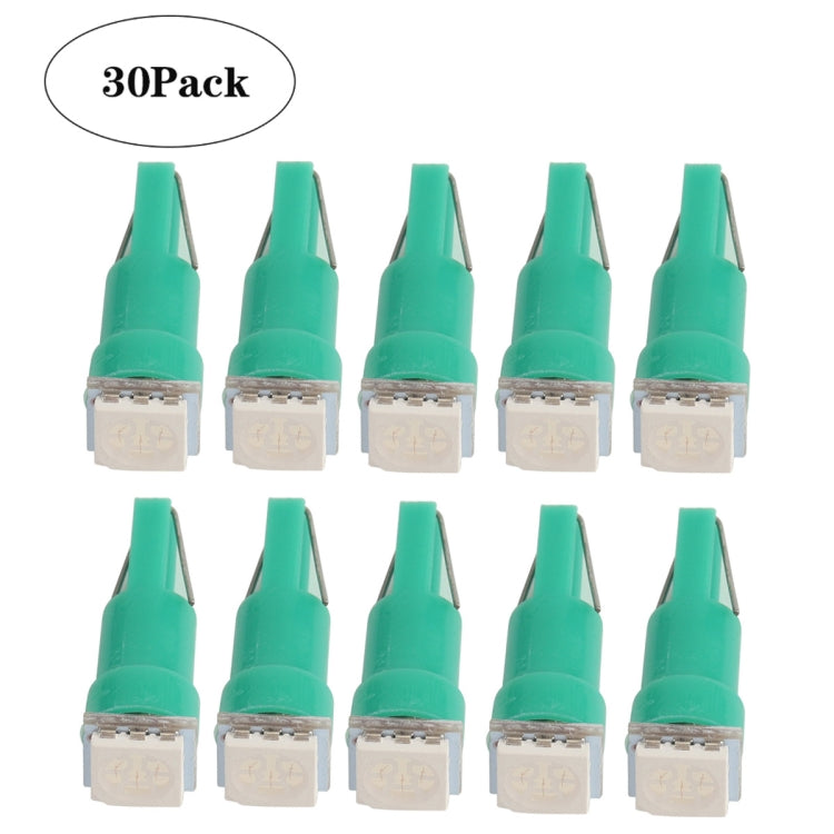 30 PCS T5 1LED SMD-5050 Car Modification LED Indicator Light Green Light - Clearance Lights by PMC Jewellery | Online Shopping South Africa | PMC Jewellery | Buy Now Pay Later Mobicred