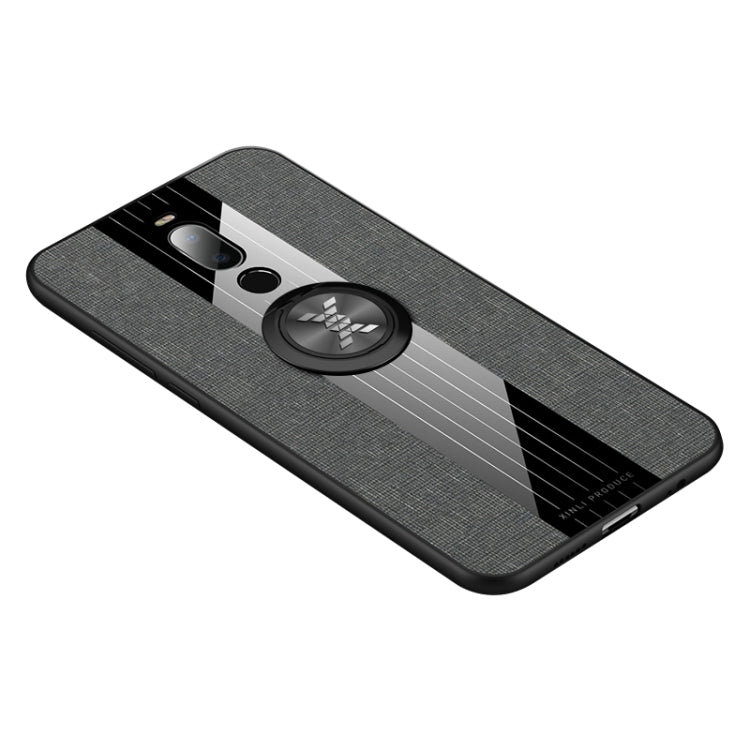 For Meizu Note 8 XINLI Stitching Cloth Texture Shockproof TPU Protective Case with Ring Holder(Grey) - More Brand by XINLI | Online Shopping South Africa | PMC Jewellery | Buy Now Pay Later Mobicred