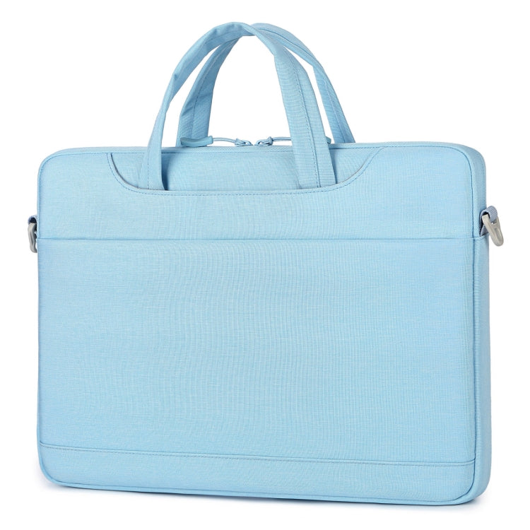 For 13.3-14 inch Laptop Multi-function Laptop Single Shoulder Bag Handbag(Light Blue) - 13.3 inch by PMC Jewellery | Online Shopping South Africa | PMC Jewellery | Buy Now Pay Later Mobicred