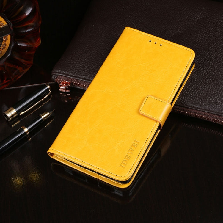 For Lenovo K12 idewei Crazy Horse Texture Horizontal Flip Leather Case with Holder & Card Slots & Wallet(Yellow) - Lenovo by idewei | Online Shopping South Africa | PMC Jewellery | Buy Now Pay Later Mobicred