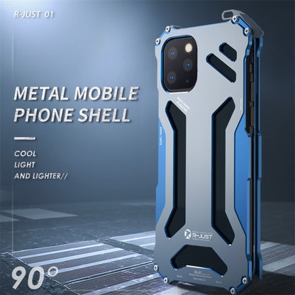 For iPhone 11 R-JUST Shockproof Dustproof Armor Metal Protective Case(Blue) - iPhone 11 Cases by R-JUST | Online Shopping South Africa | PMC Jewellery