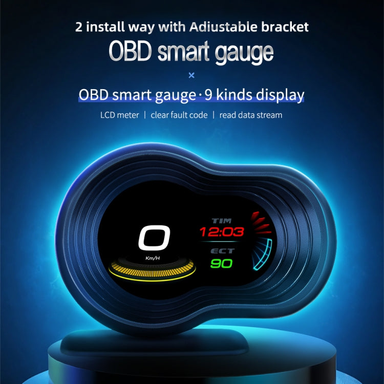 F9 OBD2 Car HUD Head-up Display Speed / Water Temperature / Voltage Display - Head Up Display System by PMC TechLife | Online Shopping South Africa | PMC TechLife | Buy Now Pay Later Mobicred