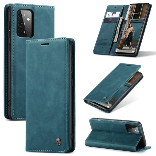 For Samsung Galaxy A72 5G / 4G CaseMe 013 Multifunctional Horizontal Flip Leather Case with Holder & Card Slot & Wallet(Blue) - Galaxy Phone Cases by CaseMe | Online Shopping South Africa | PMC Jewellery | Buy Now Pay Later Mobicred