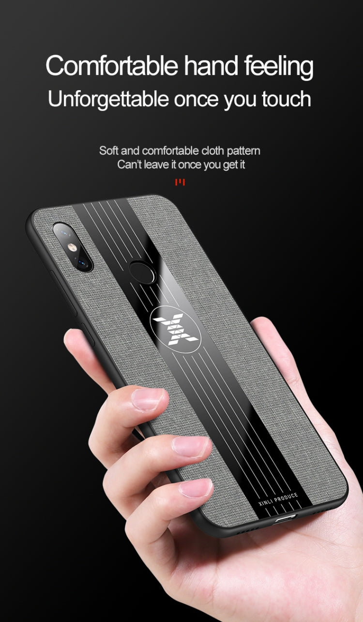 For Xiaomi Mi 8 Lite XINLI Stitching Cloth Texture Shockproof TPU Protective Case(Black) - Xiaomi Cases by XINLI | Online Shopping South Africa | PMC Jewellery