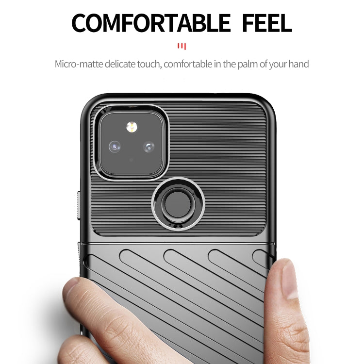 For Google Pixel 5A Thunderbolt Shockproof TPU Protective Soft Case(Black) - Google Cases by PMC TechLife | Online Shopping South Africa | PMC TechLife | Buy Now Pay Later Mobicred