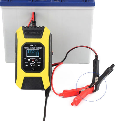 FOXSUR Car / Motorcycle Repair Charger 12V 7A 7-stage + Multi-battery Mode Lead-acid Battery Charger, Plug Type:US Plug(Yellow) - Battery Charger by FOXSUR | Online Shopping South Africa | PMC Jewellery | Buy Now Pay Later Mobicred