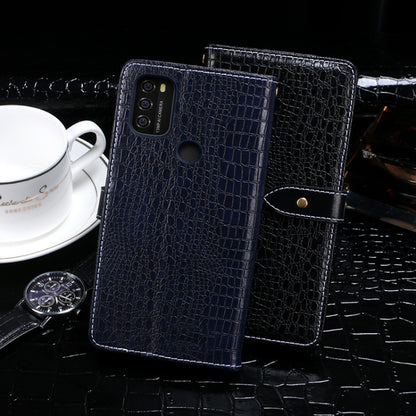 For Blackview A70 idewei Crocodile Texture Horizontal Flip Leather Case with Holder & Card Slots & Wallet(Dark Blue) - More Brand by idewei | Online Shopping South Africa | PMC Jewellery | Buy Now Pay Later Mobicred