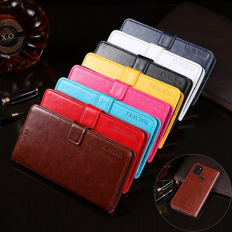 For Blackview A70 idewei Crazy Horse Texture Horizontal Flip Leather Case with Holder & Card Slots & Wallet(Rose Red) - More Brand by idewei | Online Shopping South Africa | PMC Jewellery | Buy Now Pay Later Mobicred