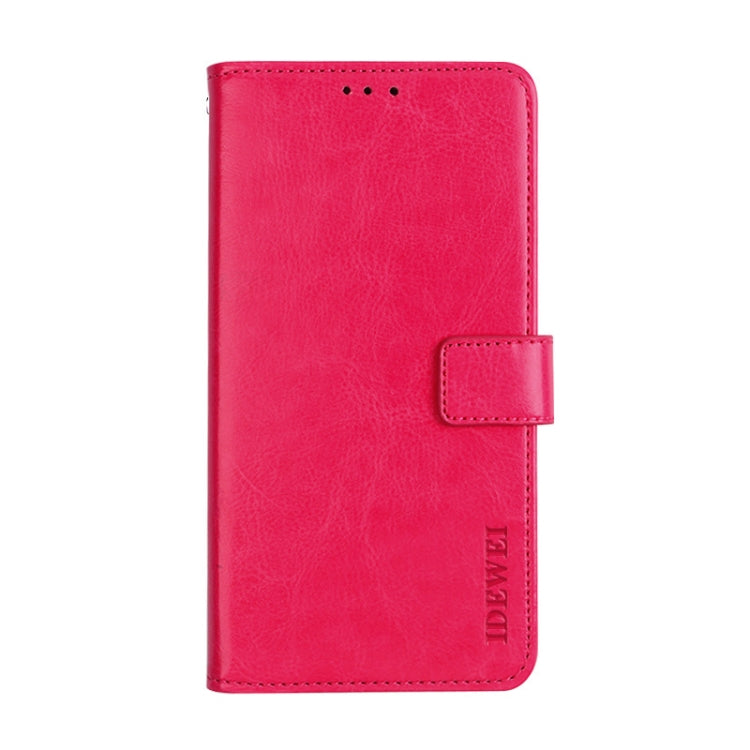 For Blackview A80 Plus idewei Crazy Horse Texture Horizontal Flip Leather Case with Holder & Card Slots & Wallet(Rose Red) - More Brand by idewei | Online Shopping South Africa | PMC TechLife | Buy Now Pay Later Mobicred