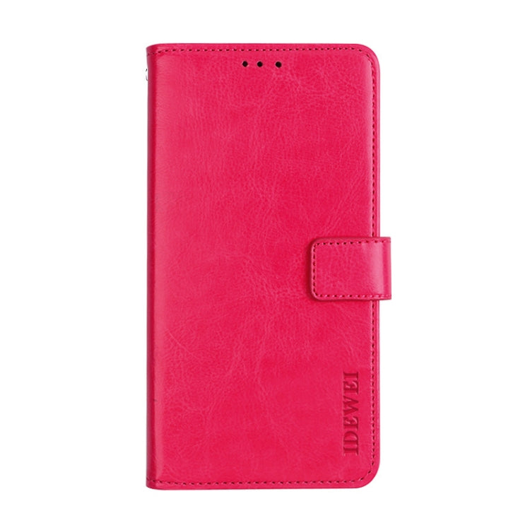 For Blackview A80 Plus idewei Crazy Horse Texture Horizontal Flip Leather Case with Holder & Card Slots & Wallet(Rose Red) - More Brand by idewei | Online Shopping South Africa | PMC Jewellery | Buy Now Pay Later Mobicred