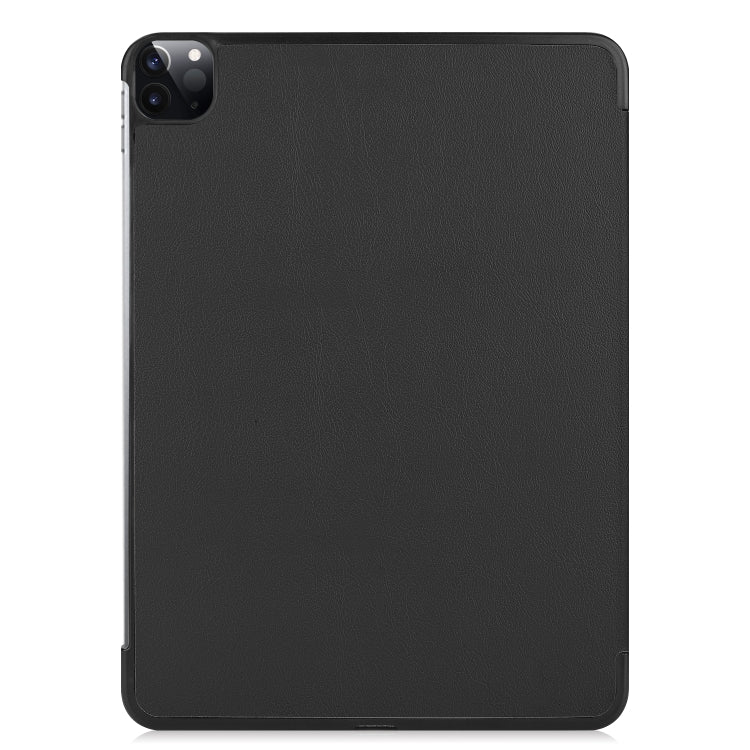 For  iPad Air 13 2024 / Pro 12.9 2022 Custer Texture 3-folding Smart Leather Tablet Case(Black) - iPad Pro 12.9 (2022/2021) Cases by PMC Jewellery | Online Shopping South Africa | PMC Jewellery | Buy Now Pay Later Mobicred