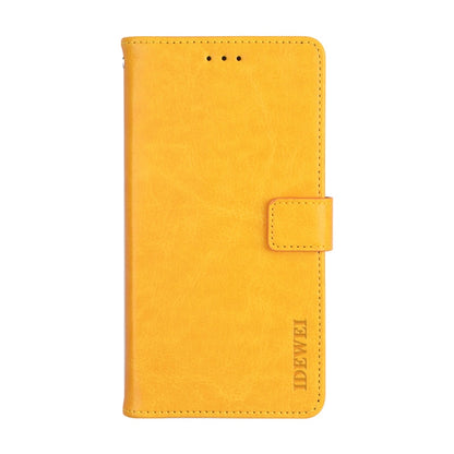 For Meizu 18 Pro idewei Crazy Horse Texture Horizontal Flip Leather Case with Holder & Card Slots & Wallet(Yellow) - Meizu by idewei | Online Shopping South Africa | PMC Jewellery | Buy Now Pay Later Mobicred