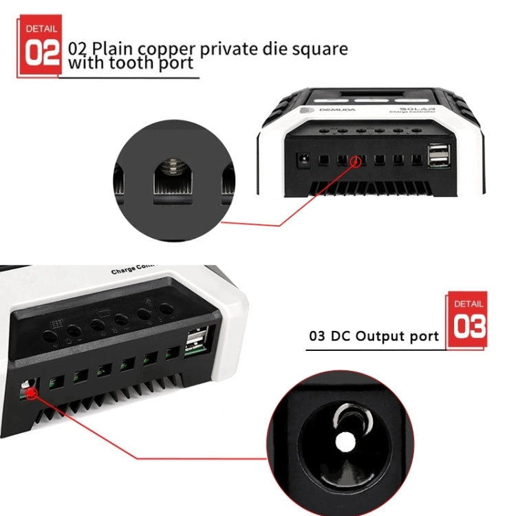 MPPT Solar Controller 12V / 24V / 48V Automatic Identification Charging Controller with Dual USB Output, Model:10A - Others by PMC Jewellery | Online Shopping South Africa | PMC Jewellery | Buy Now Pay Later Mobicred