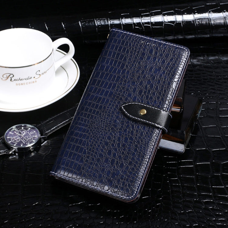 For Blackview A80S idewei Crocodile Texture Horizontal Flip Leather Case with Holder & Card Slots & Wallet(Dark Blue) - More Brand by idewei | Online Shopping South Africa | PMC TechLife | Buy Now Pay Later Mobicred