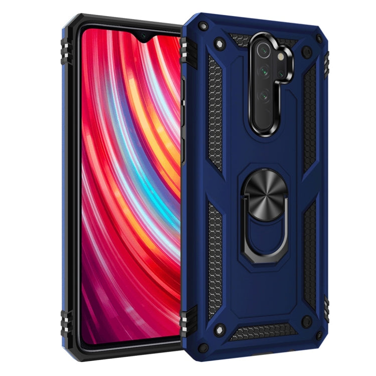 For Xiaomi Redmi Note 8 Pro Armor Shockproof TPU + PC Protective Case with 360 Degree Rotation Holder(Blue) - Xiaomi Cases by PMC TechLife | Online Shopping South Africa | PMC TechLife | Buy Now Pay Later Mobicred