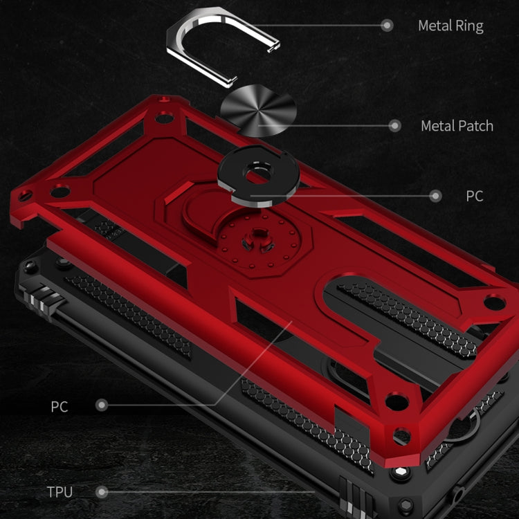 For Xiaomi Redmi Note 8 Pro Armor Shockproof TPU + PC Protective Case with 360 Degree Rotation Holder(Blue) - Xiaomi Cases by PMC TechLife | Online Shopping South Africa | PMC TechLife | Buy Now Pay Later Mobicred
