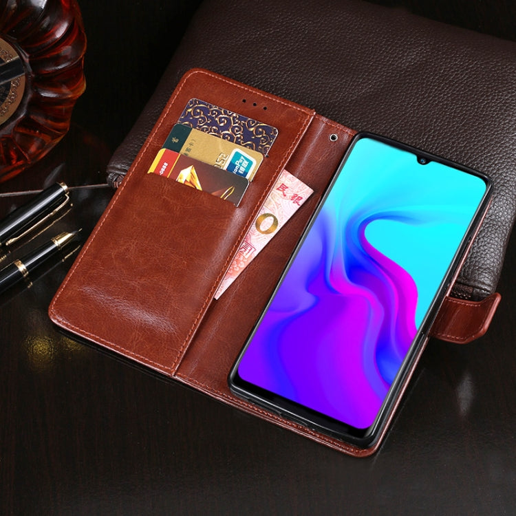 For Blackview A80S idewei Crazy Horse Texture Horizontal Flip Leather Case with Holder & Card Slots & Wallet(Rose Red) - More Brand by idewei | Online Shopping South Africa | PMC Jewellery | Buy Now Pay Later Mobicred