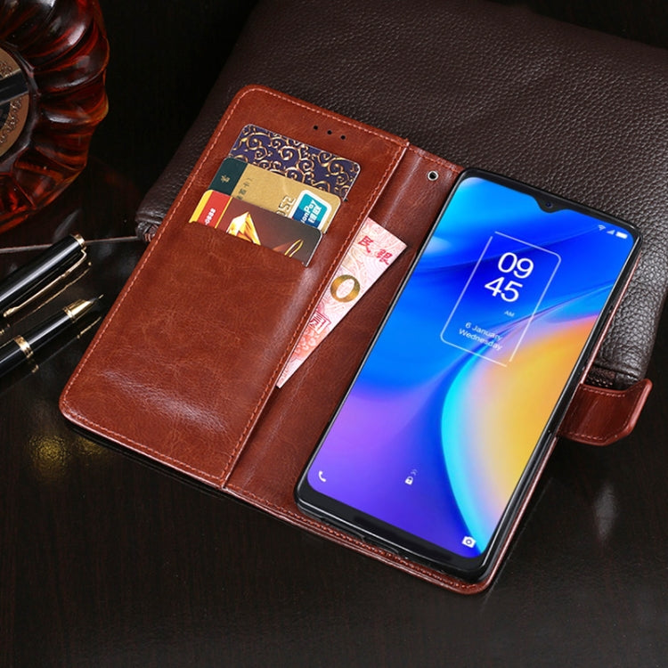 For TCL 20 SE idewei Crazy Horse Texture Horizontal Flip Leather Case with Holder & Card Slots & Wallet(Dark Blue) - More Brand by idewei | Online Shopping South Africa | PMC Jewellery | Buy Now Pay Later Mobicred