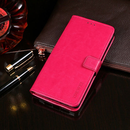 For UMIDIGI A9 idewei Crazy Horse Texture Horizontal Flip Leather Case with Holder & Card Slots & Wallet(Rose Red) - More Brand by idewei | Online Shopping South Africa | PMC Jewellery | Buy Now Pay Later Mobicred