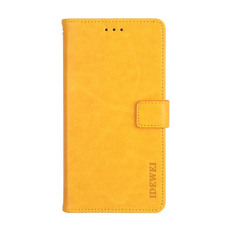 For UMIDIGI A9 idewei Crazy Horse Texture Horizontal Flip Leather Case with Holder & Card Slots & Wallet(Yellow) - More Brand by idewei | Online Shopping South Africa | PMC Jewellery | Buy Now Pay Later Mobicred