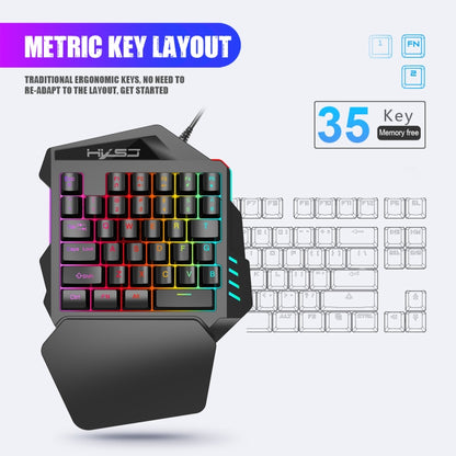 HXSJ P6+V100+A883 Keyboard Mouse Converter + One-handed Keyboard + Gaming Mouse Set - Wired Mice by HXSJ | Online Shopping South Africa | PMC Jewellery | Buy Now Pay Later Mobicred