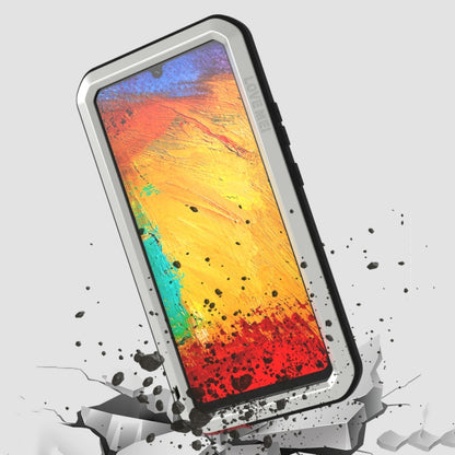 For Samsung Galaxy A42 LOVE MEI Metal Shockproof Waterproof Dustproof Protective Case with Glass(Yellow) - Galaxy Phone Cases by LOVE MEI | Online Shopping South Africa | PMC Jewellery | Buy Now Pay Later Mobicred