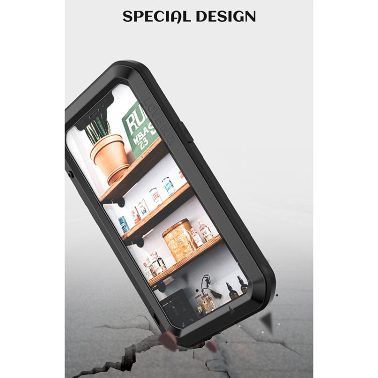 For iPhone 12 LOVE MEI Metal Shockproof Life Waterproof Dustproof Protective Case(Silver) - free shipping - PMC TechLife - Order now!