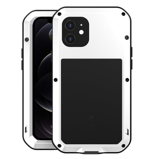 For iPhone 12 LOVE MEI Metal Shockproof Life Waterproof Dustproof Protective Case(White) - iPhone 12 / 12 Pro Cases by LOVE MEI | Online Shopping South Africa | PMC Jewellery