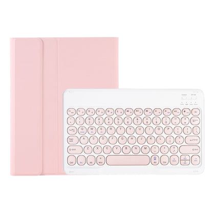 YT07B Detachable Candy Color Skin Feel Texture Round Keycap Bluetooth Keyboard Leather Case For iPad 9.7 inch 2018 & 2017 / Pro 9.7 inch / Air 2 / Air(Pink) - Universal by PMC Jewellery | Online Shopping South Africa | PMC Jewellery