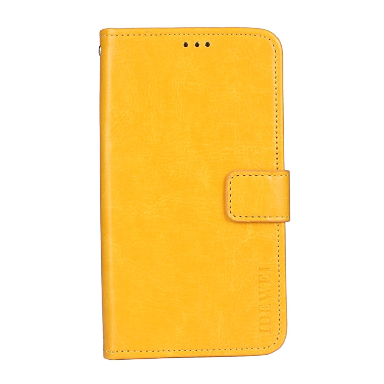 For TCL 10 5G UW idewei Crazy Horse Texture Horizontal Flip Leather Case with Holder & Card Slots & Wallet(Yellow) - More Brand by idewei | Online Shopping South Africa | PMC Jewellery | Buy Now Pay Later Mobicred