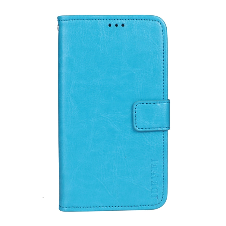 For TCL 10 5G UW idewei Crazy Horse Texture Horizontal Flip Leather Case with Holder & Card Slots & Wallet(Sky Blue) - More Brand by idewei | Online Shopping South Africa | PMC Jewellery | Buy Now Pay Later Mobicred