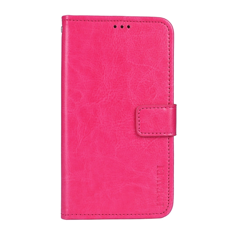 For Ulefone Armor 10 5G idewei Crazy Horse Texture Horizontal Flip Leather Case with Holder & Card Slots & Wallet(Rose Red) - More Brand by idewei | Online Shopping South Africa | PMC Jewellery | Buy Now Pay Later Mobicred