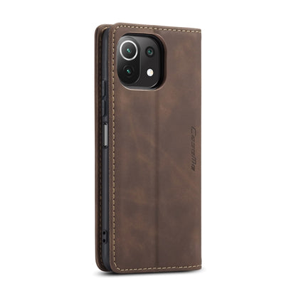 For Xiaomi Mi 11 Lite CaseMe 013 Multifunctional Horizontal Flip Leather Case, with Card Slot & Holder & Wallet(Coffee) - Xiaomi Cases by CaseMe | Online Shopping South Africa | PMC Jewellery | Buy Now Pay Later Mobicred