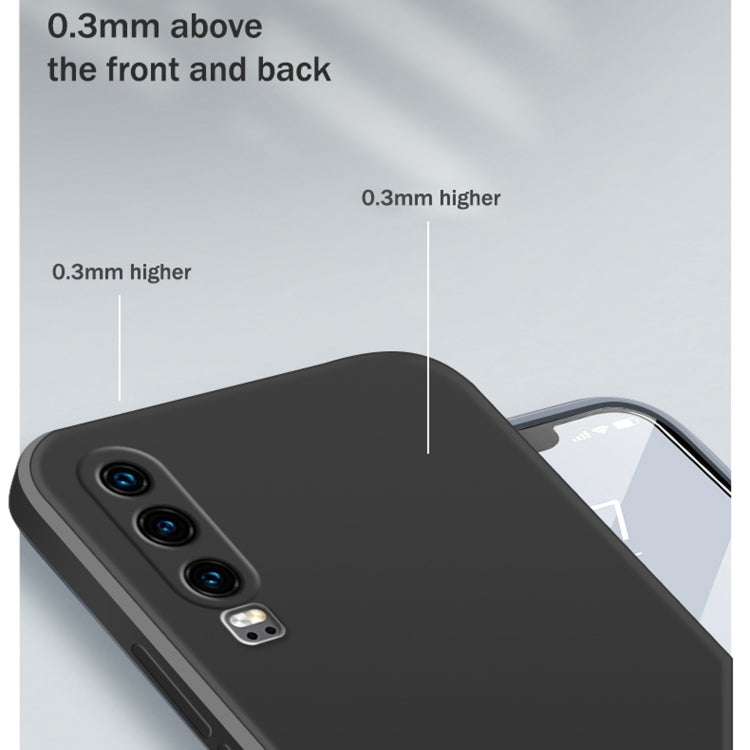 For Huawei P30 Solid Color Imitation Liquid Silicone Straight Edge Dropproof Full Coverage Protective Case(Dark Green) - Huawei Cases by PMC TechLife | Online Shopping South Africa | PMC TechLife