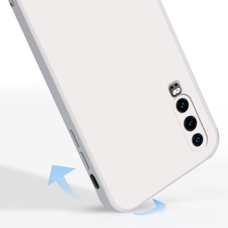 For Huawei P30 Solid Color Imitation Liquid Silicone Straight Edge Dropproof Full Coverage Protective Case(Dark Green) - Huawei Cases by PMC TechLife | Online Shopping South Africa | PMC TechLife