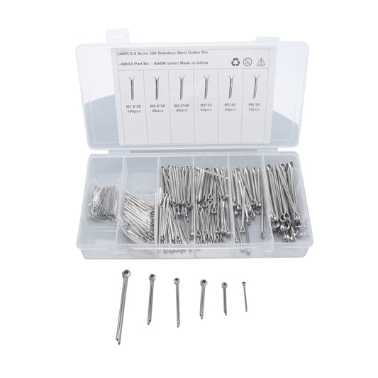 A5496 340 PCS Car U-shape 304 Stainless Steel Cotter Pin Clip Key Fastner Fitting Assortment Kit - Booster Cable & Clip by PMC Jewellery | Online Shopping South Africa | PMC Jewellery | Buy Now Pay Later Mobicred