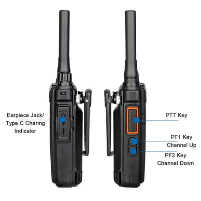 RETEVIS RB637 EU Frequency PMR446 16CHS License-free Two Way Radio Handheld Bluetooth Walkie Talkie(Black) - Handheld Walkie Talkie by RETEVIS | Online Shopping South Africa | PMC Jewellery | Buy Now Pay Later Mobicred