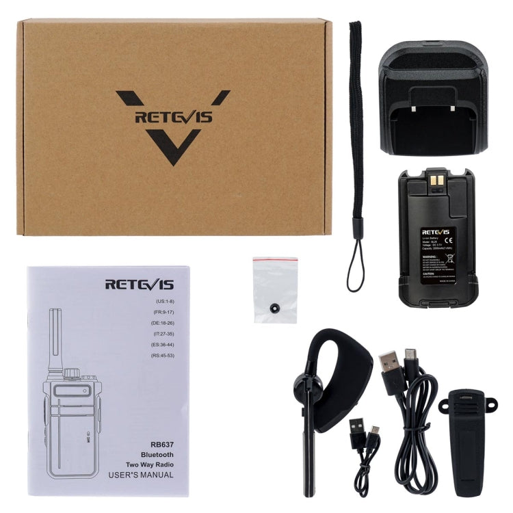 RETEVIS RB637 EU Frequency PMR446 16CHS License-free Two Way Radio Handheld Bluetooth Walkie Talkie(Black) - free shipping - PMC Jewellery - Order now!