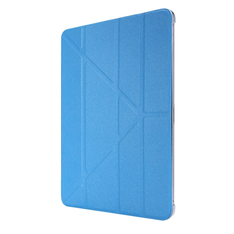 For iPad Air 13 2024 / iPad Pro 12.9 2022 / 2021 Silk Texture Horizontal Deformation Flip Leather Tablet Case with Holder(Light Blue) - iPad Pro 12.9 (2022/2021) Cases by PMC Jewellery | Online Shopping South Africa | PMC Jewellery | Buy Now Pay Later Mobicred