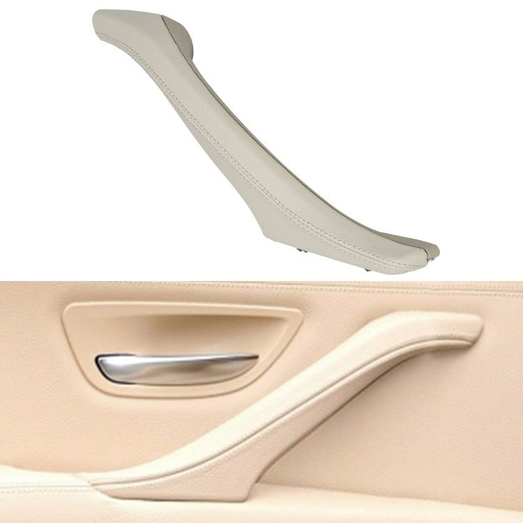 Car Leather Right Side Inner Door Handle Assembly 51417225854 for BMW 5 Series F10 / F18 2011-2017(Creamy-white) - Door Handles by PMC Jewellery | Online Shopping South Africa | PMC Jewellery | Buy Now Pay Later Mobicred